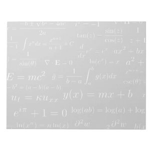 Gleichungen von Mathematik und Science Notepad Notizblock