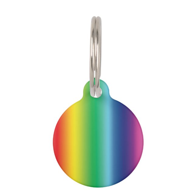 Gleichwertige Lgbtq Regenbogen Gay Pride Flaggenfa Haustiermarke (Vorderseite)