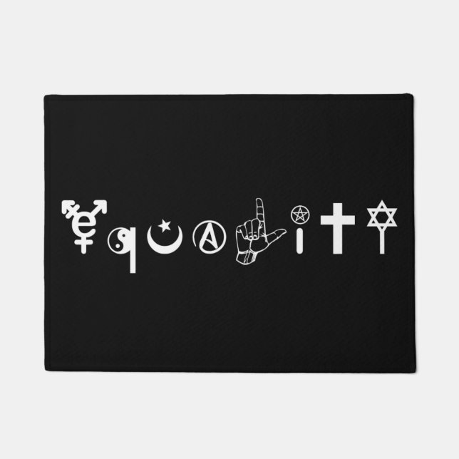 Gleichwertige Symbole dunkle Türmatte (Vorderseite)