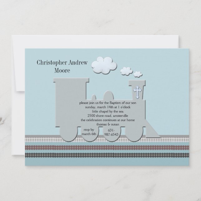 Gleisblau Einladung (Vorderseite)