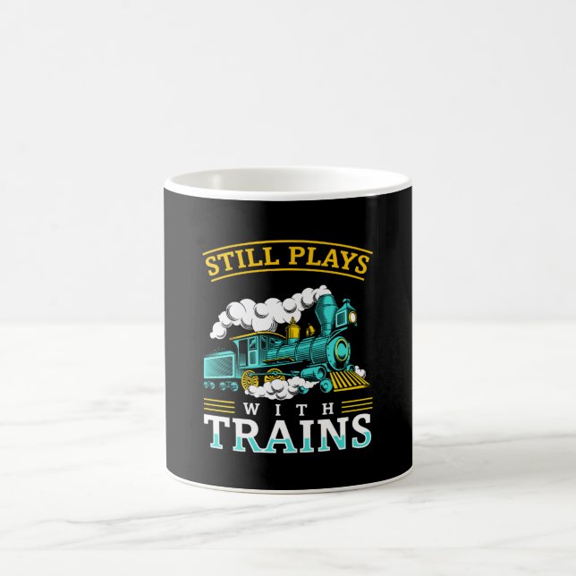 Gleise mit Gleismodellbahn Kaffeetasse (Mittel)