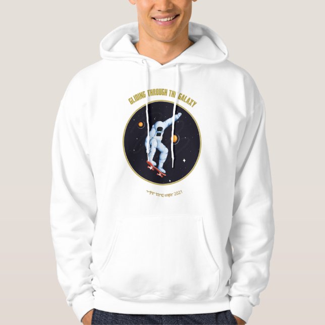 Gleiten durch die Galaxy Unisex Retro Hoodie (Vorderseite)