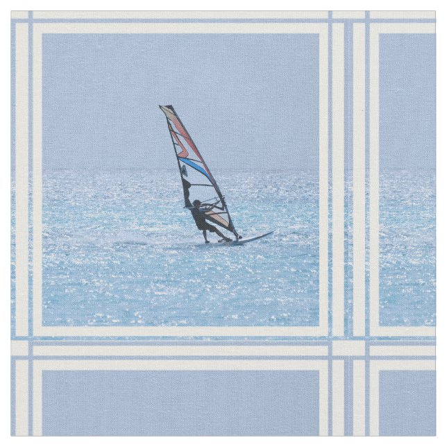Gleitener Windsurfer Stoff (Nahaufnahme)