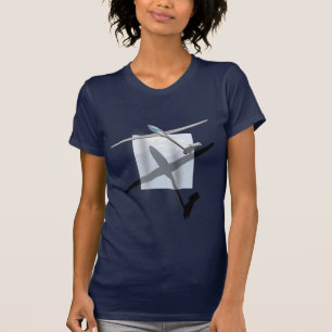 Gleitenes petite dunkles Shirt der Damen