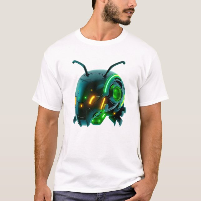 Gleitfläche der Neon Robotic Raupe T-Shirt (Vorderseite)
