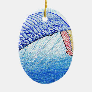 Gleitschirmfliegen-Ansteigen Keramik Ornament