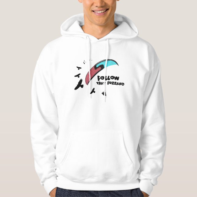 Gleitschirmfliegen - folgen Sie dem Bussard Hoodie (Vorderseite)