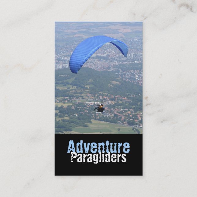 Gleitschirmfliegen-Visitenkarte Visitenkarte (Vorderseite)