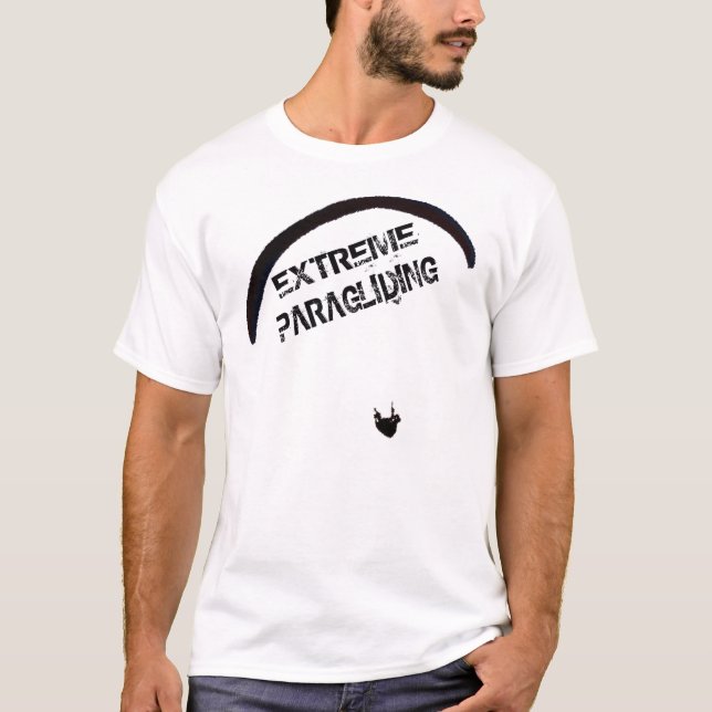 Gleitschirmfliegenlogo mit Zitat T-Shirt (Vorderseite)