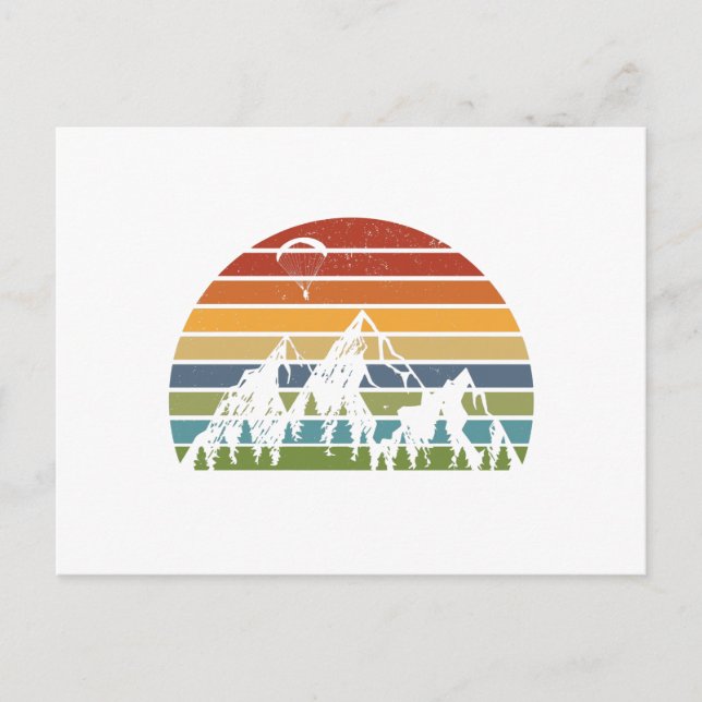 Gleitschirmgebirge | Geschenkgutscheine für Luftsp Postkarte (Vorderseite)