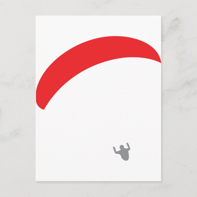 Gleitschirmrot - Gleitschirmflieger Postkarte (Vorderseite)