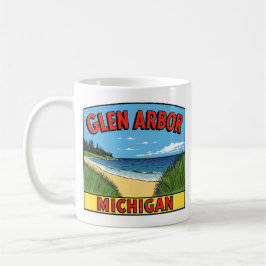 Glen Arbor Michigan Vintag Sand Dunes Kaffeetasse