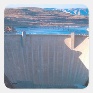 Glen Canyon Dam am Colorado River, Page, Quadratischer Aufkleber