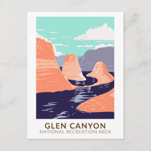 Glen Canyon Reflection Canyon Vintage Postkarte