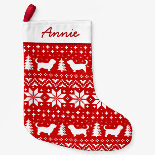 Glen der bildnerischen Silhouetten Muster Niedlich Kleiner Weihnachtsstrumpf