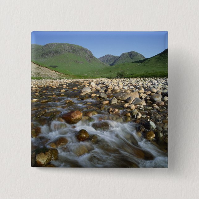 Glen Etive, Highlands, Schottland 2 Button (Vorderseite)