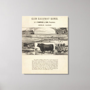 Glen Galloway Ranch, Oberlin, Kansas Leinwanddruck