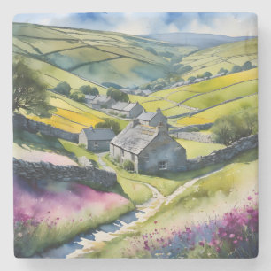 "Glen Garlands" Landschaft Yorkshire Dales Scene Steinuntersetzer