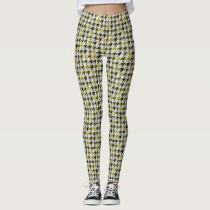 Glen Kariert. Schwarz und Senf. Leggings