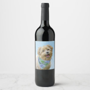 Glen of Imaal Terrier Painting - Original Dog Art Weinetikett