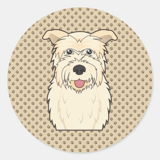 Glen von Imaal Terrier Cartoon Runder Aufkleber (Vorderseite)