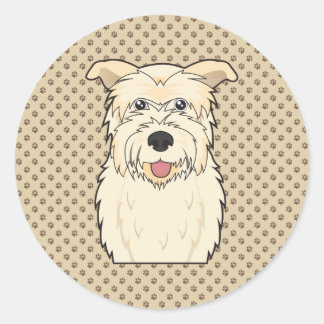 Glen von Imaal Terrier Cartoon Runder Aufkleber