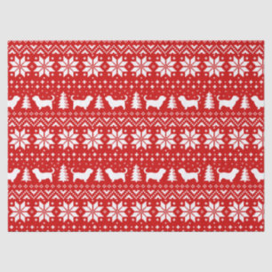 Glen von Imaal Terriers Weihnachtsmuster Rot Seidenpapier
