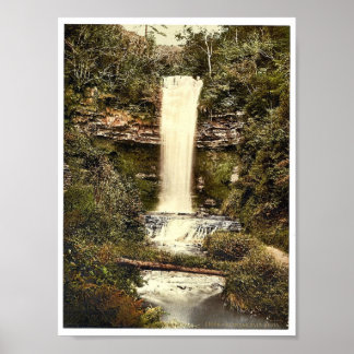 Glencar Fall. Co. Sligo, Irlands klassischer Fotoc Poster