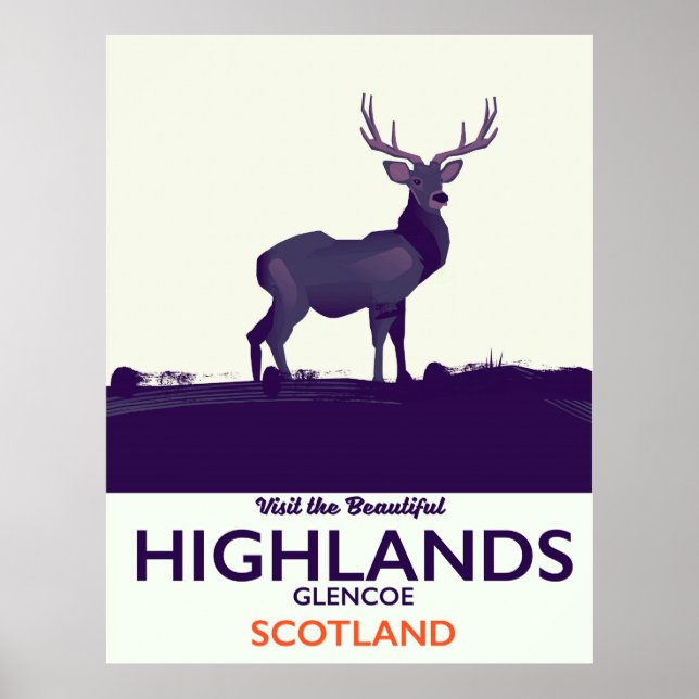 Glencoe, schottische Hochlandurlaubsdruck. Poster (Vorne)