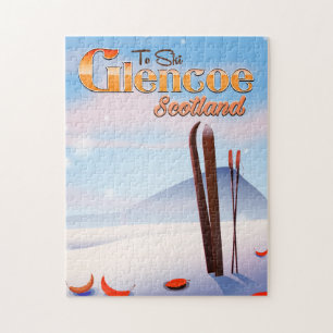 Glencoe Schottland Skiposter