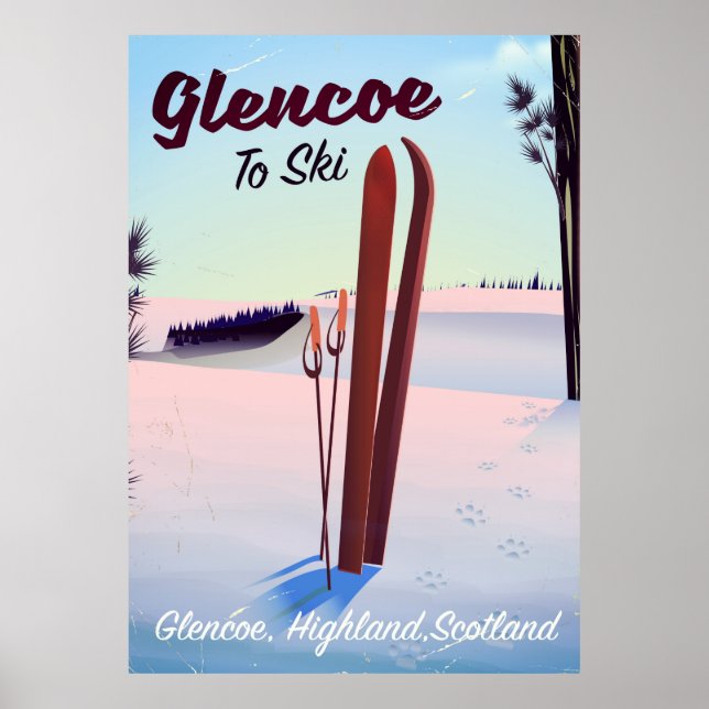 Glencoe to Ski travel poster (Vorne)