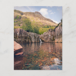 Glencoe Wasserfallpool Feiertagspostkarte