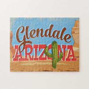 Glendale Arizona Cartoon Wüste Vintage