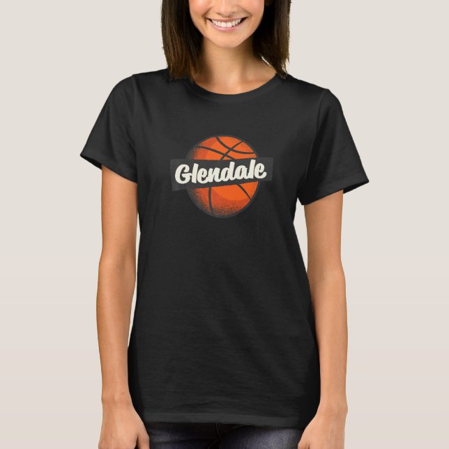 Glendale Hometown Basketball Player Sports   T-Shirt (Vorderseite)