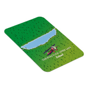 Glendalough Oberer See Irland Karte Magnet