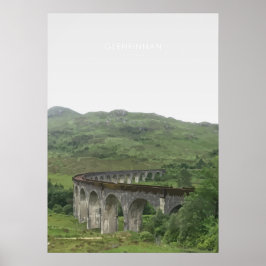Glenfinnan Viadukt, Schottland Travel Artwork Poster