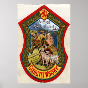 Glenlivet Whisky-Etikett,1897 Poster