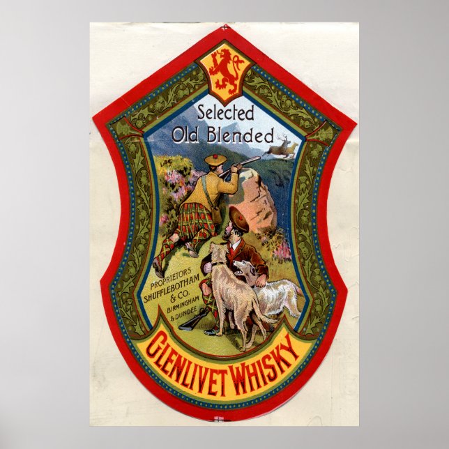 Glenlivet Whisky-Etikett,1897 Poster (Vorne)
