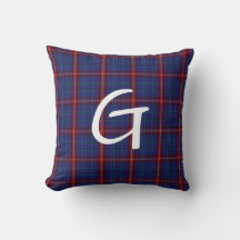 Glenn Kariert Mit Monogramm Pillow