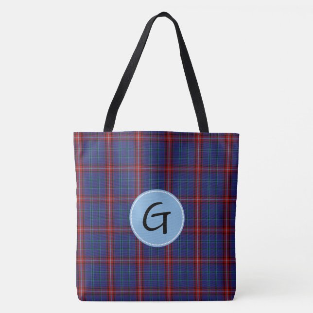 Glenn Tartan Kariert Tote Bag Tasche (Vorderseite)