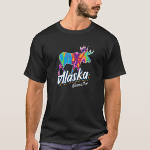 Glennallen Alaska Usa Kolorful Elche Kunstferien T-Shirt