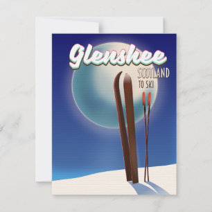 Glenshee Schottland Ski-Plakat