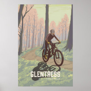 Glentress Mountainbike-Trail-Center Reiseplakat Poster