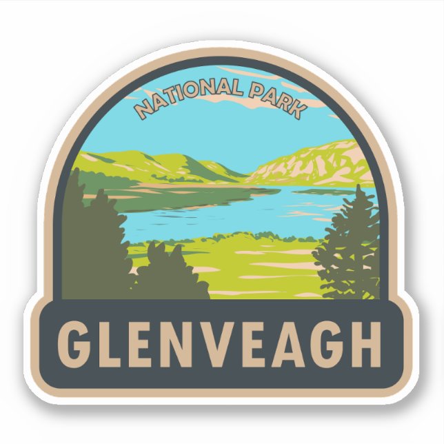 Glenveagh National Park Irland Lough Veagh Travel Aufkleber (Vorderseite)