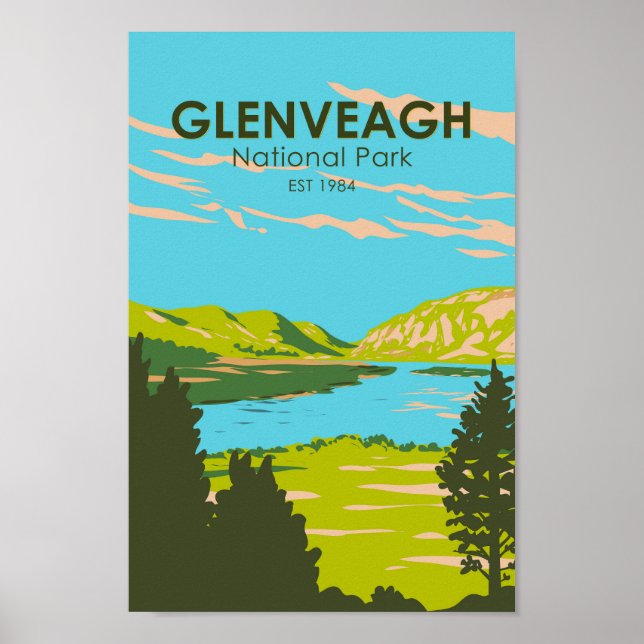 Glenveagh National Park Irland Lough Veagh Travel Poster (Vorne)