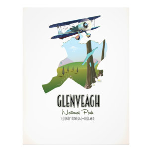 Glenveagh Nationalpark Irland County Donegal Karte Fotodruck