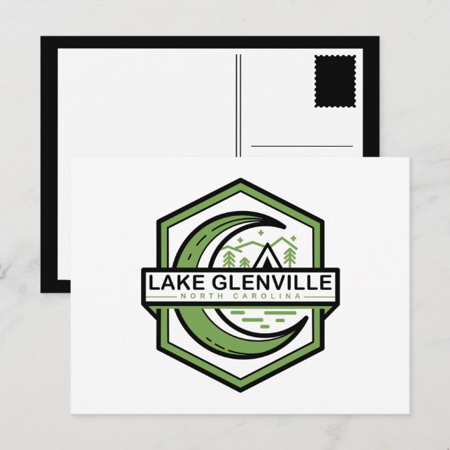 GLENVILLE-Mond-Hexa Postkarte (Vorne/Hinten)