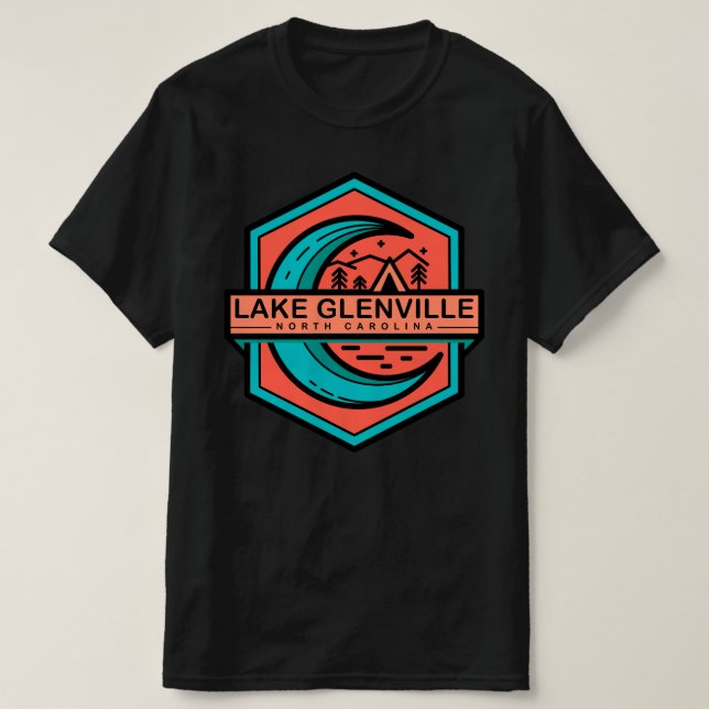 Glenville North Carolina Moon Glenville T-Shirt (Design vorne)