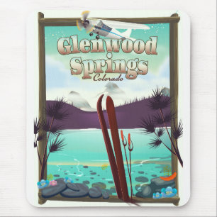 Glenwood Springs Colorado Ski Poster. Mousepad