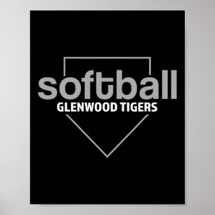 Glenwood Tigers Softball Home Plate Poster